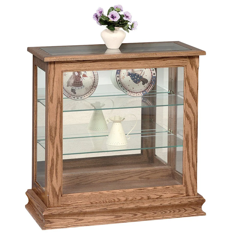Mesena Sliding Door Curio Console from DutchCrafters Amish Furniture