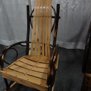 Rustic Hickory Rocker with Optional Footstool | DutchCrafters