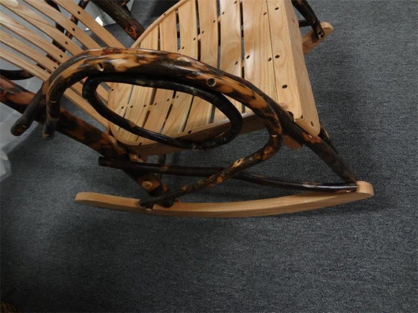 Rustic Hickory Rocker with Optional Footstool | DutchCrafters