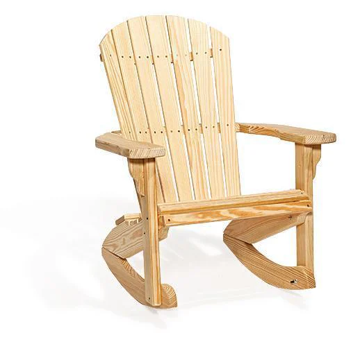 Pine Fan-Back Adirondack Patio Porch Rocking Chair | DutchCrafters