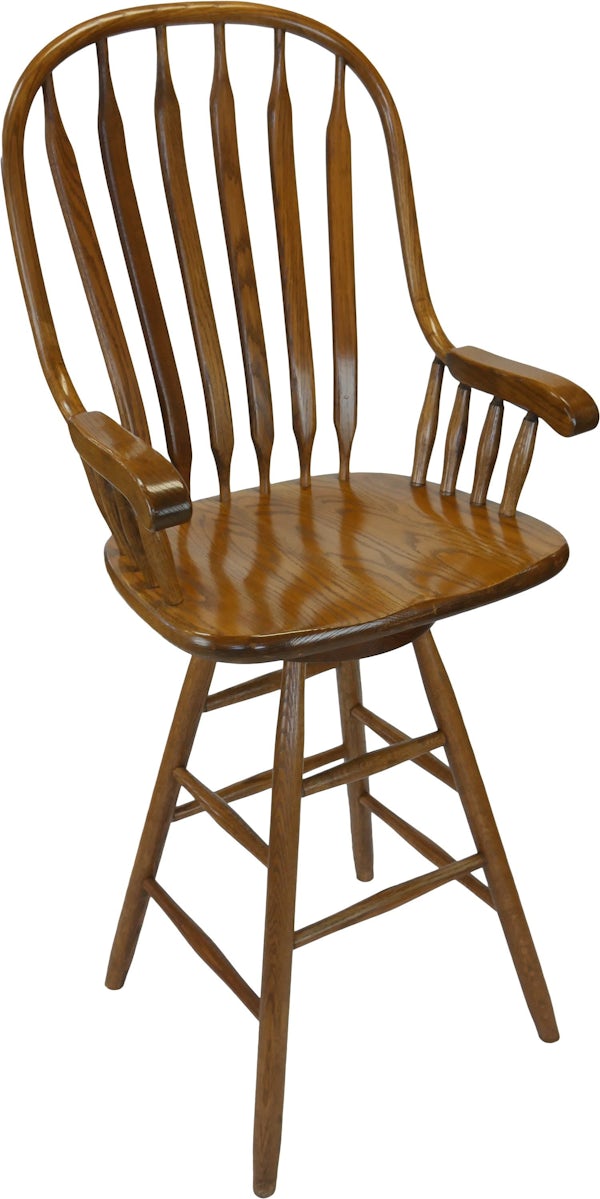 Paddle Back Windsor Barstool from DutchCrafters Amish Furniture