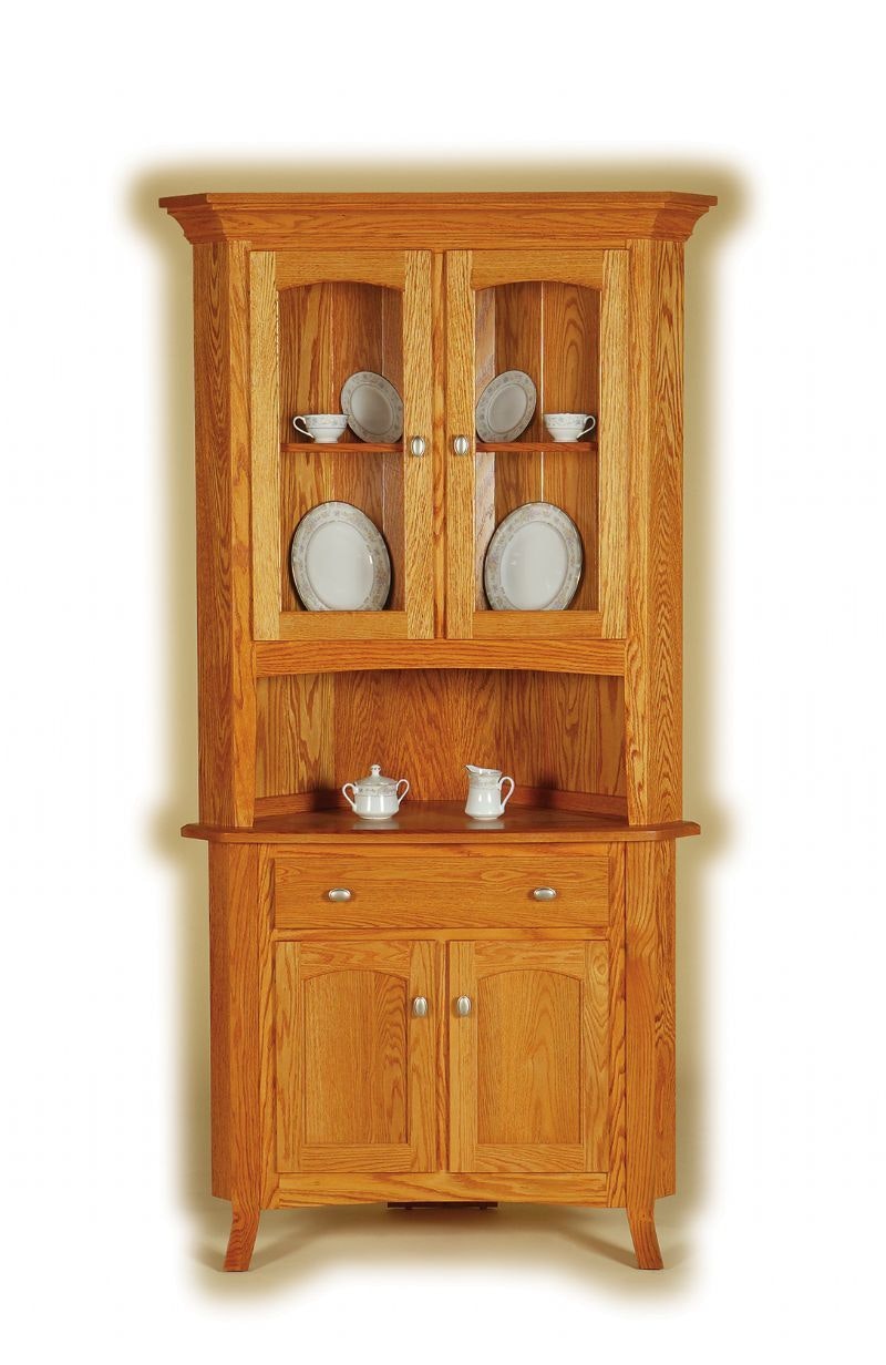 Watford Corner Dining Hutch From DutchCrafters Amish Furniture