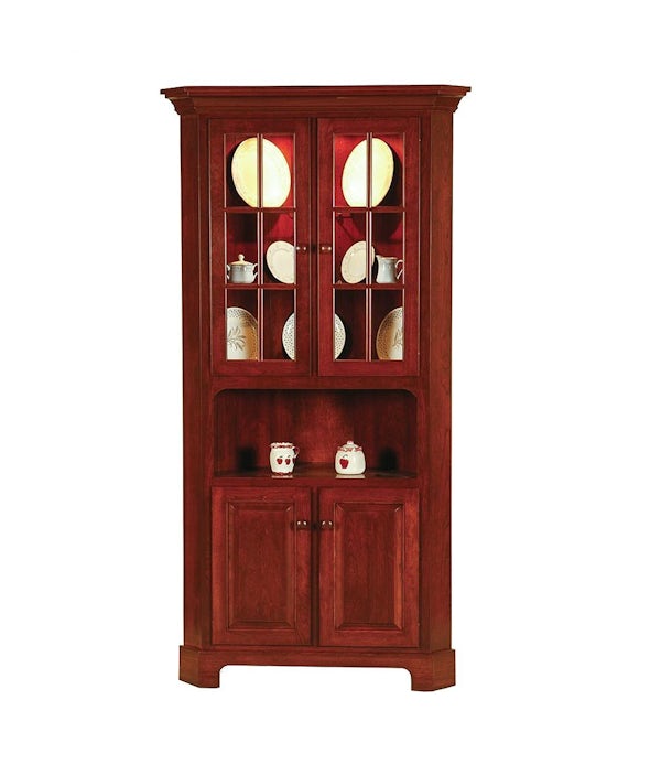 American Grand Shaker Corner Dining Hutch from DutchCrafters Amish