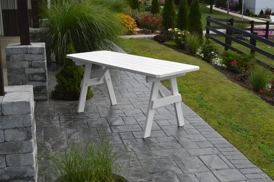 Pine Wood Traditional Outdoor Table from DutchCrafters Amish Furniture