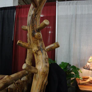 Amish Rustic Log Hall Tree | Handcrafted Entryway Coat Rack