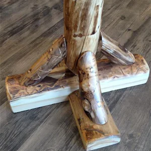 Amish Rustic Log Hall Tree | Handcrafted Entryway Coat Rack