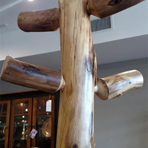 Amish Rustic Log Hall Tree | Handcrafted Entryway Coat Rack