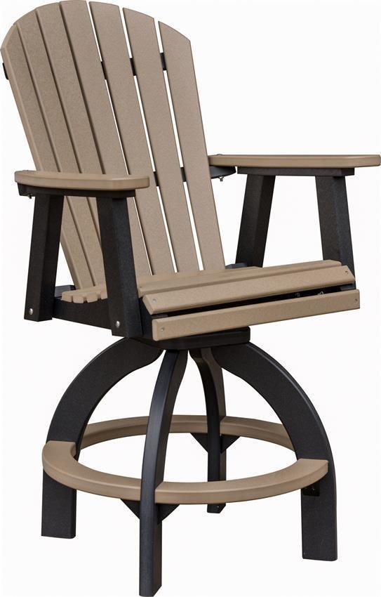 Berlin Gardens ComfoBack Poly Swivel Outdoor Bar Stool from