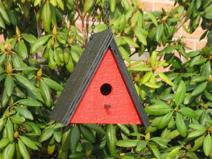 Bright Colorful Triangle Bird Feeder from DutchCrafters Amish