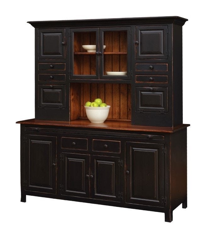 Honey Brook Jumbo Hoosier Buffet with Optional Hutch Top from