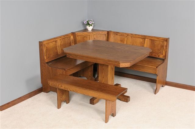 Mission Breakfast Nook Set from DutchCrafters Amish Furniture