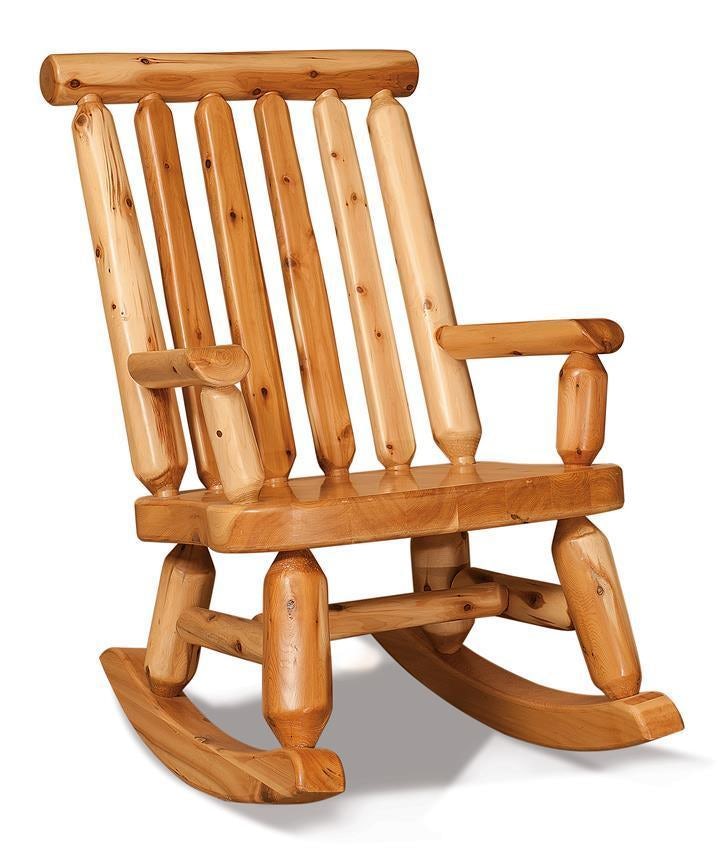 Large Log Rocking Chair | Amish Handcrafted Log Furniture - Custom