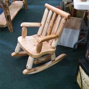 Handmade Amish Log Rocking Chair | Amish Made | DutchCrafters