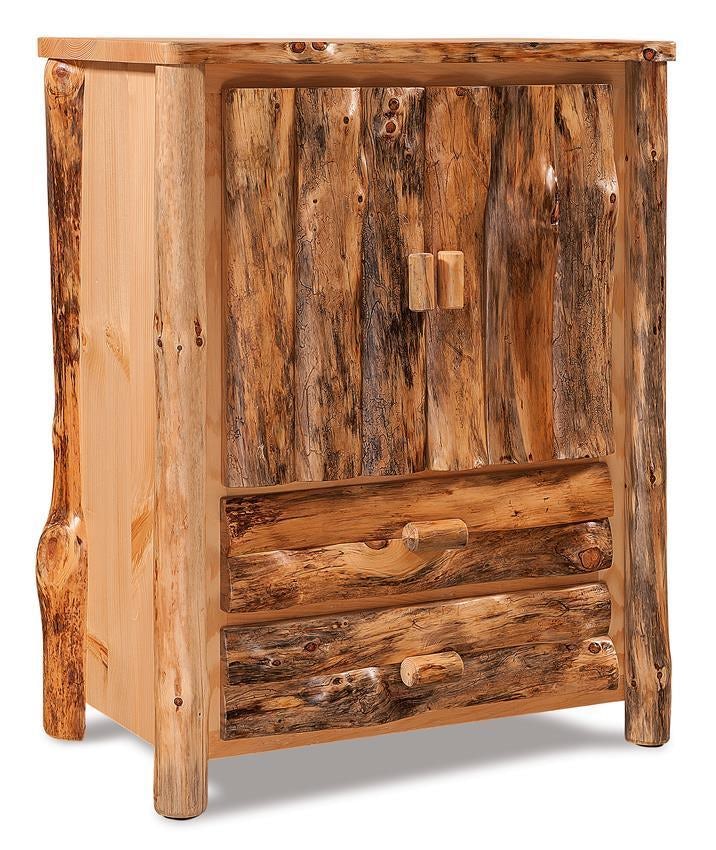 Rustic Log Wardrobe Armoire From DutchCrafters Amish Furniture