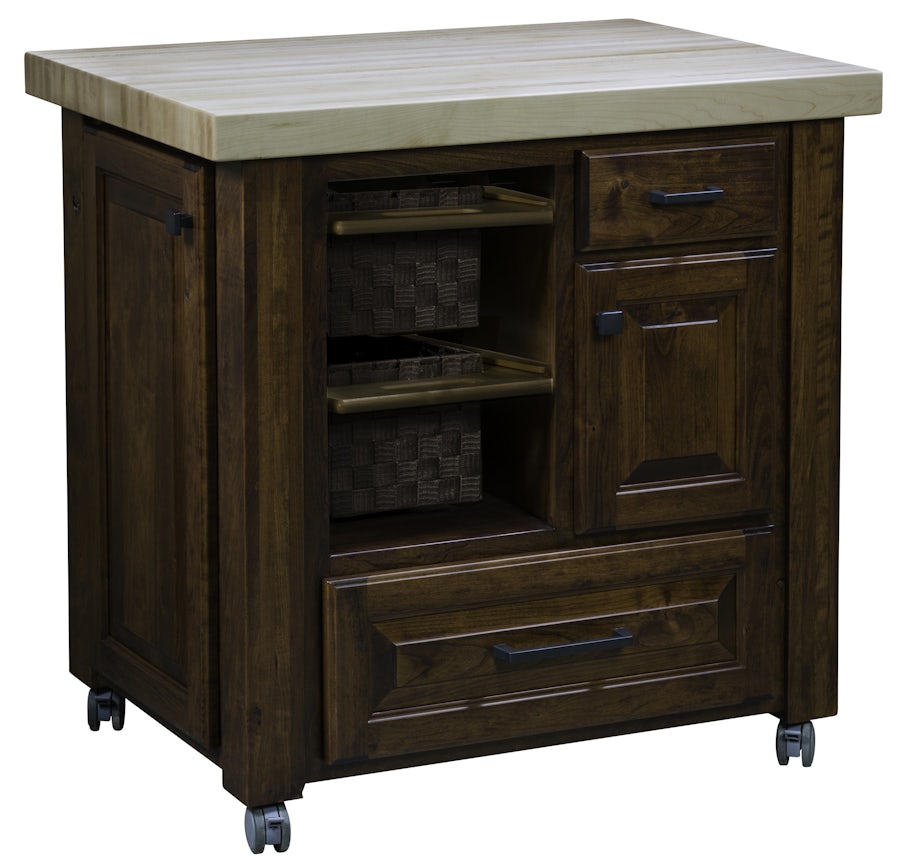 Kitchen Island With Baskets From DutchCrafters Amish Furniture