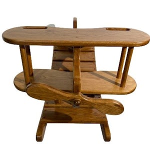 Amish Made Airplane Rocking Toy – Solid Oak Heirloom Rocker