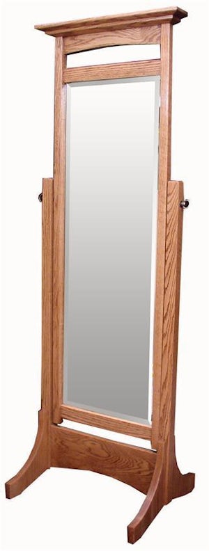 Hardwood Shaker Cheval Mirror from DutchCrafters Amish Furniture