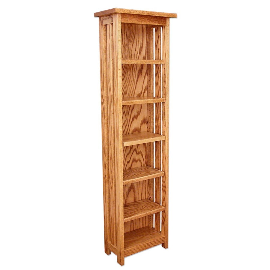 Hardwood Mission CD or Media Rack with Five Adjustable Shelves from