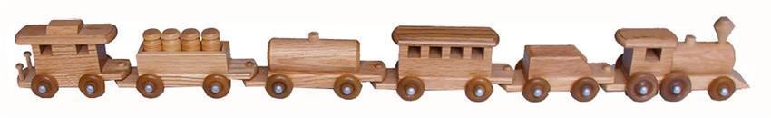 Oak Wood Medium Train Set from DutchCrafters Amish Furniture