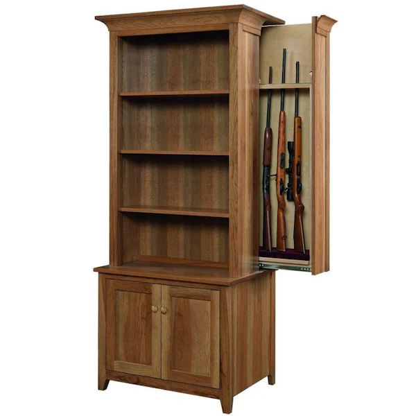 Amish Gun Cabinets | Solid Wood Display Cabinets with Glass Doors