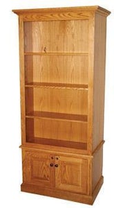 Solid Wood Bookcase with Hidden Gun Storage From Dutchcrafters Amish
