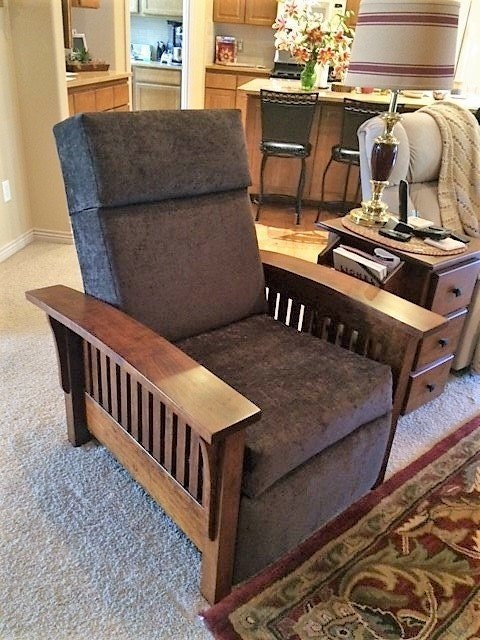 Wooden Mission Recliner Chair From DutchCrafters Amish Furniture