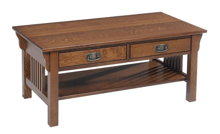 Mission Solid Wood Coffee Table from DutchCrafters Amish Furniture