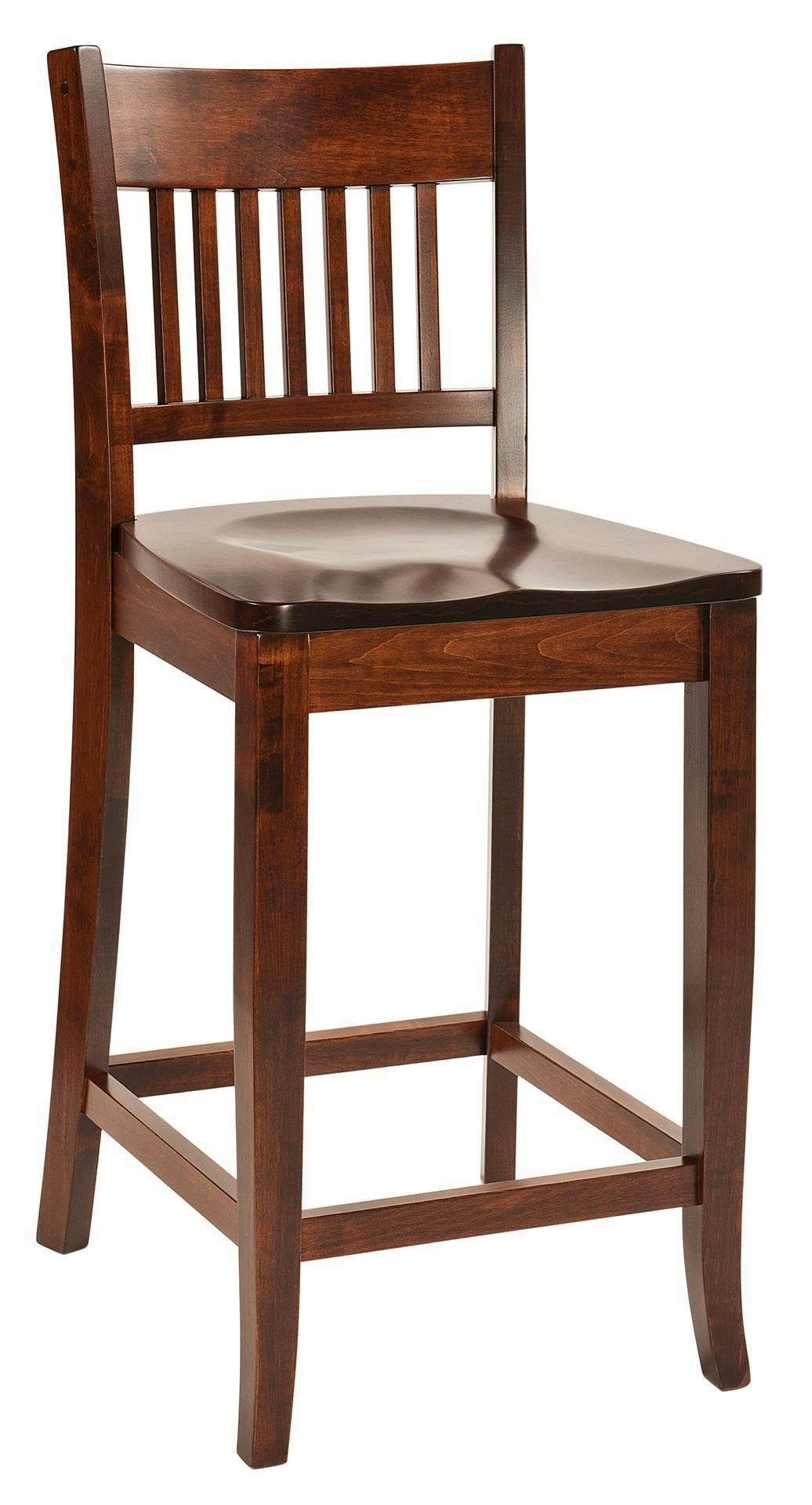 Frankton Mission Bar Stool From DutchCrafters Amish Furniture