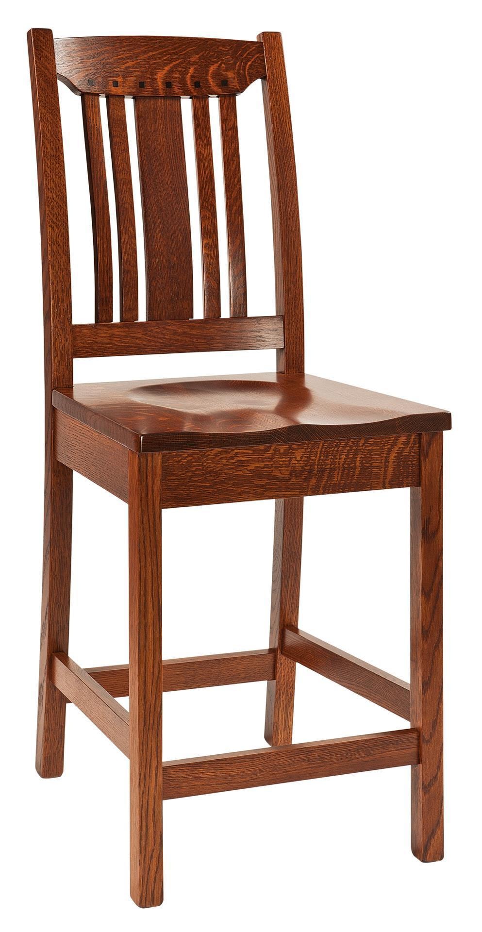 Clark Mission Bar Stool From DutchCrafters Amish Furniture