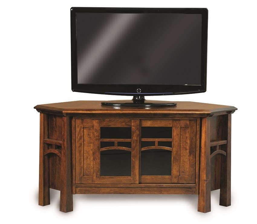 Vivid 60 Corner Tv Stand From Dutchcrafters Amish Furniture