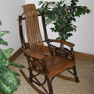 Hickory Wood Rocker from DutchCrafters Amish Furniture