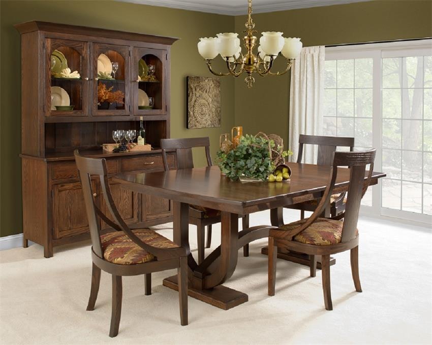Kenmare Solid Wood Trestle Dining Table from DutchCrafters Amish