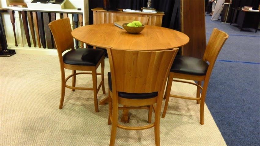 Ripple Back Pedestal Table from DutchCrafters Amish Furniture
