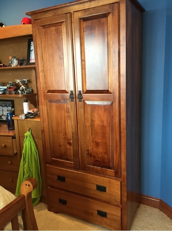 Mission Style Hardwood Armoire Wardrobe from DutchCrafters