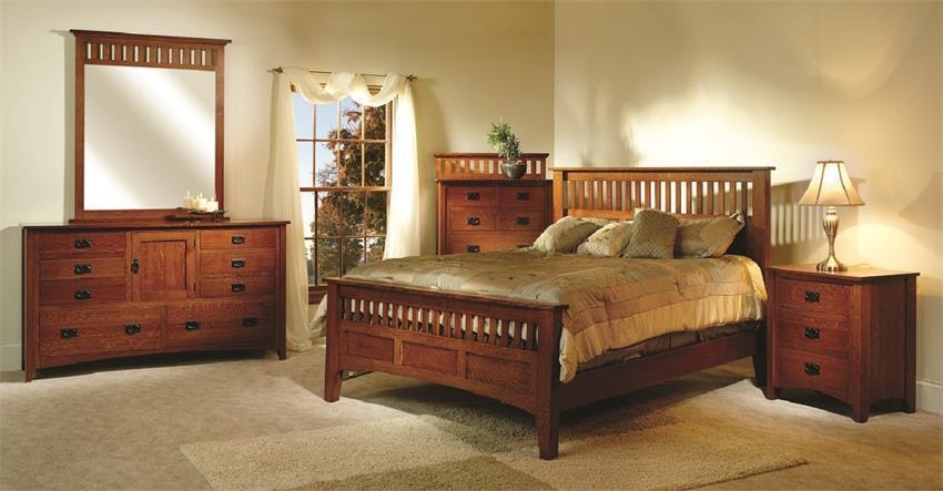 Amish Mission Bed From DutchCrafters Furniture Store