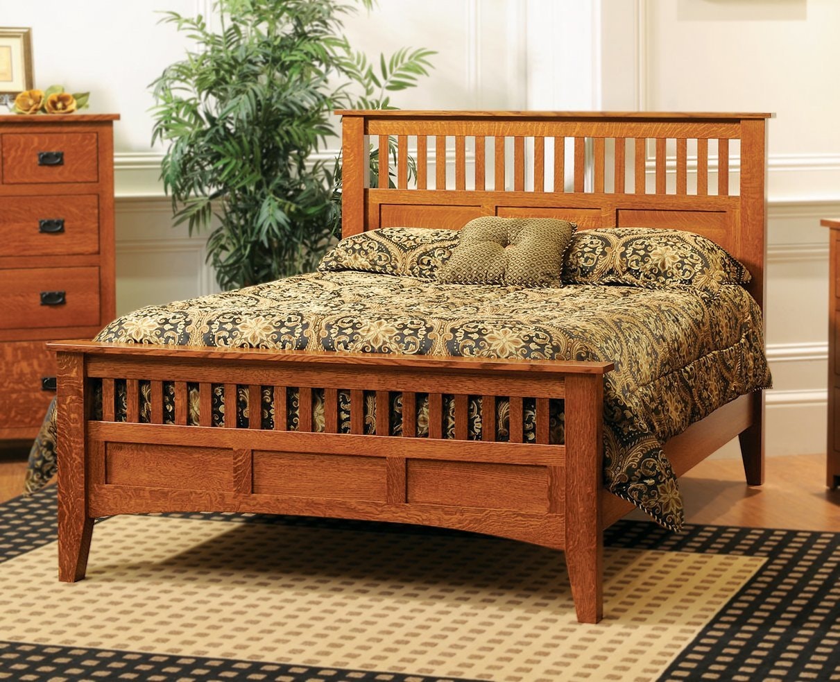 Handcrafted Amish Siesta Mission Bed From DutchCrafters