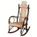 Rustic Hickory Rocker with Live Edge Slats from DutchCrafters Amish