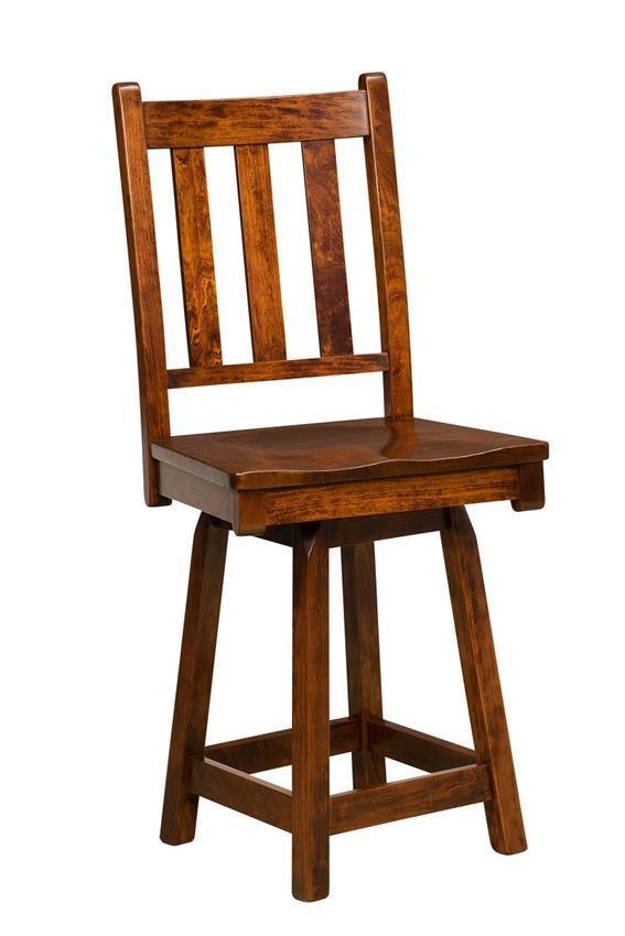 Santa Ana Mission Swivel Bar Stool From DutchCrafters Amish Furniture