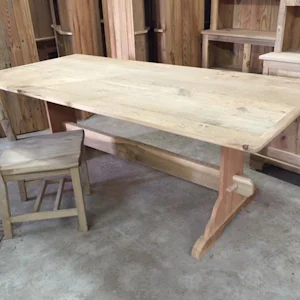 Reclaimed Barn Wood Trestle Table From DutchCrafters Amish Furniture