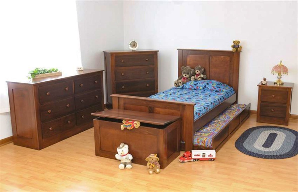 Kids' Twin Bed with Trundle from DutchCrafters Amish Furniture