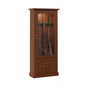 Amish Gun Cabinets | Solid Wood Display Cabinets with Glass Doors