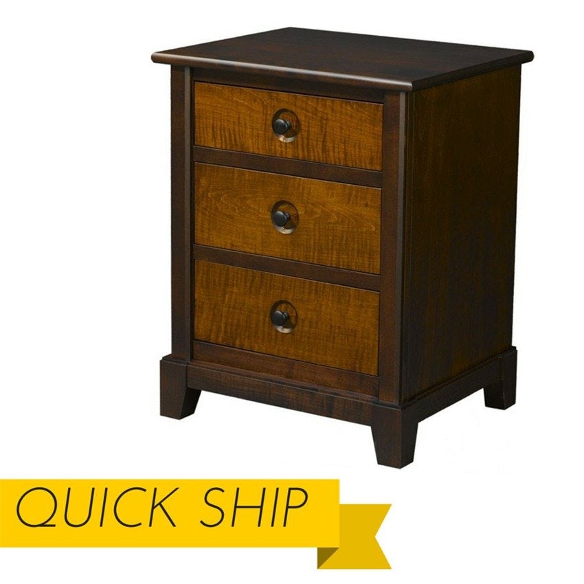 Chesapeaka Three Drawer Nightstand Quick Ship from DutchCrafters