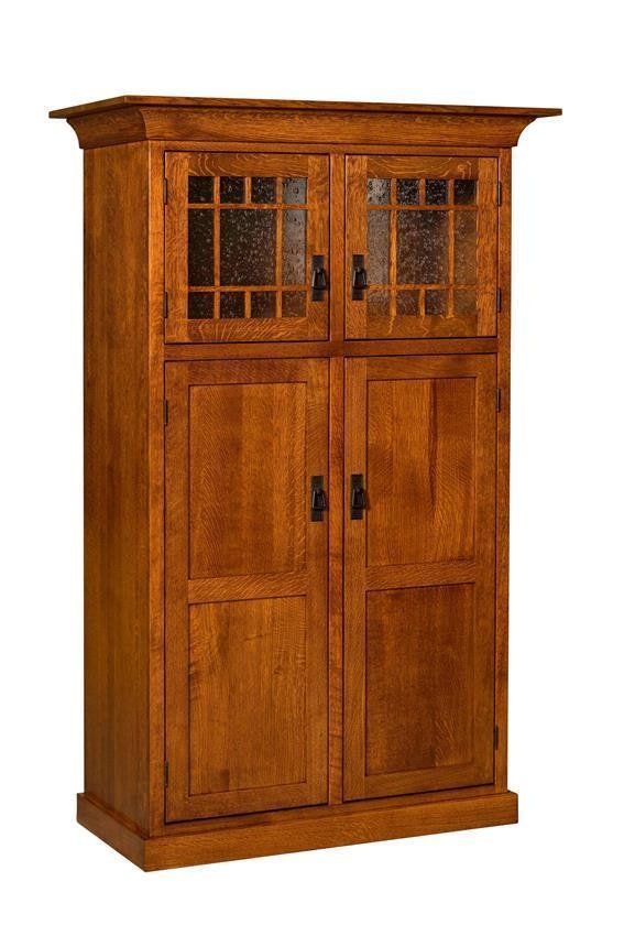 Norway Mission 4-Door Pantry From DutchCrafters Amish Furniture