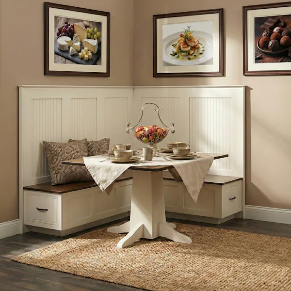 Amish Breakfast Nook Sets | Built-In Style Kitchen Seating