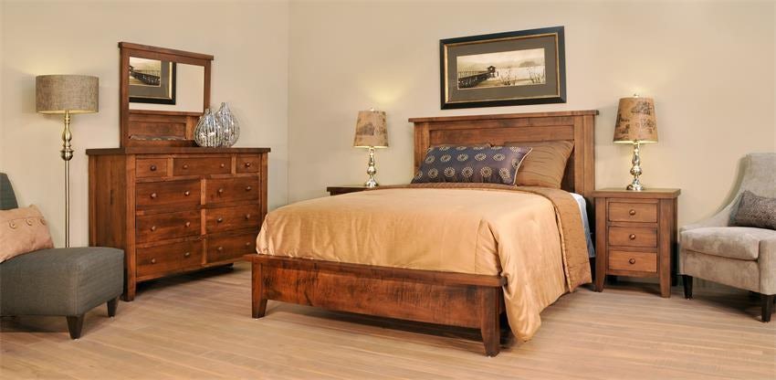 Ruff Sawn Farmhouse Shaker Three Piece Bedroom Set From Dutchcrafters 