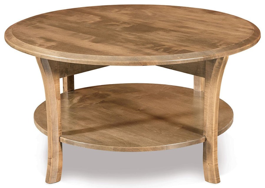 Round Coffee Table in Wood 38" from DutchCrafters Amish Furniture