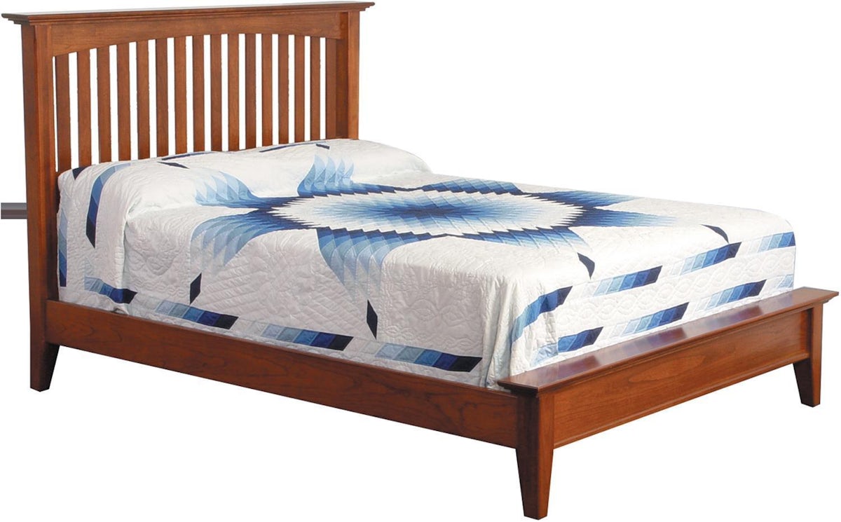 Amish Caldwell Mission Slat Bed with Low Footboard from DutchCrafters