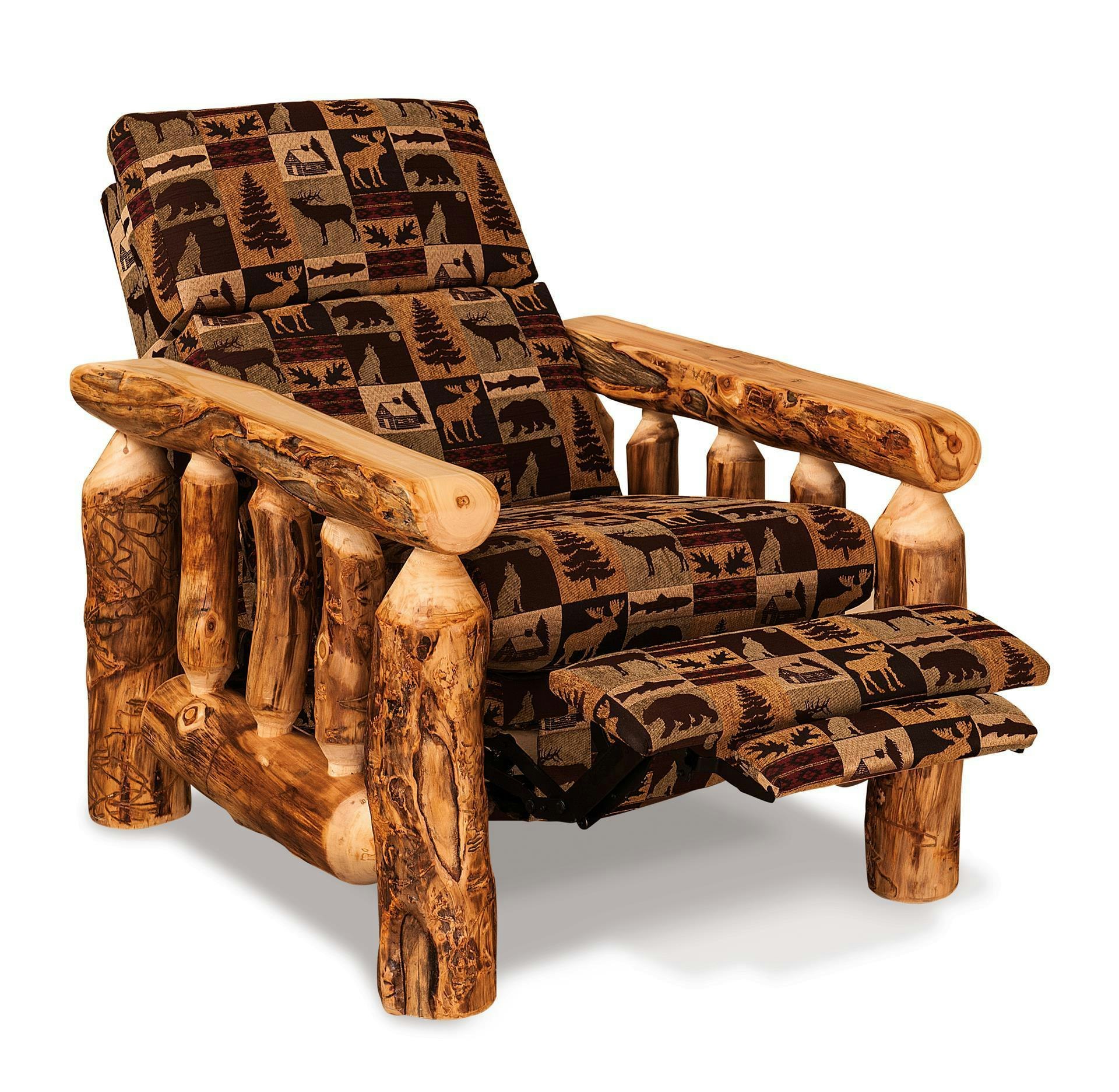 Rustic Log Cabin Recliner From DutchCrafters Amish Furniture