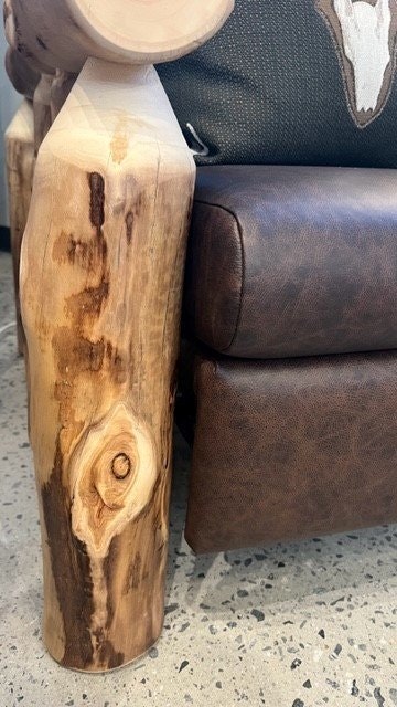 Amish Rustic Log Recliner Chair | Handcrafted Living Room Furniture