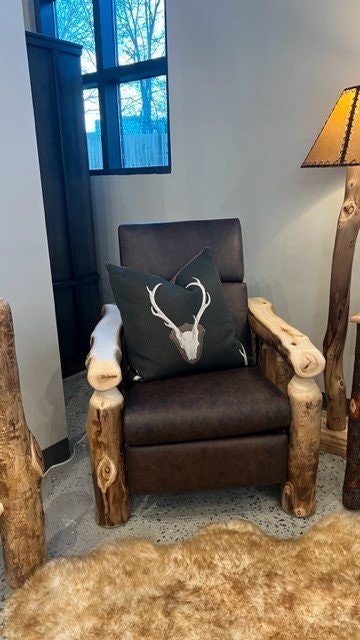 Rustic Log Cabin Recliner From DutchCrafters Amish Furniture